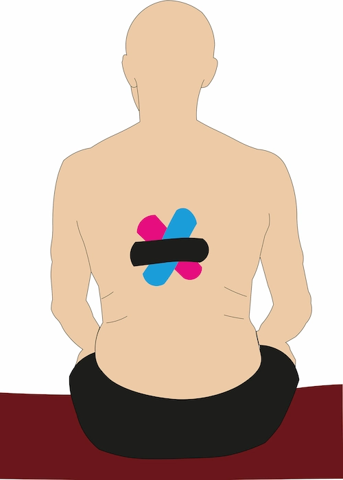 Thoracic spine taping step 5